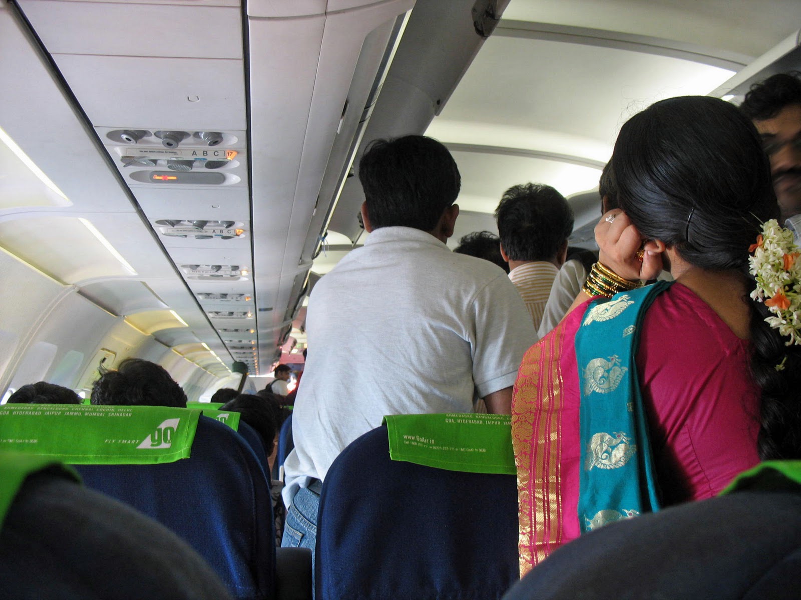 Cramped plane